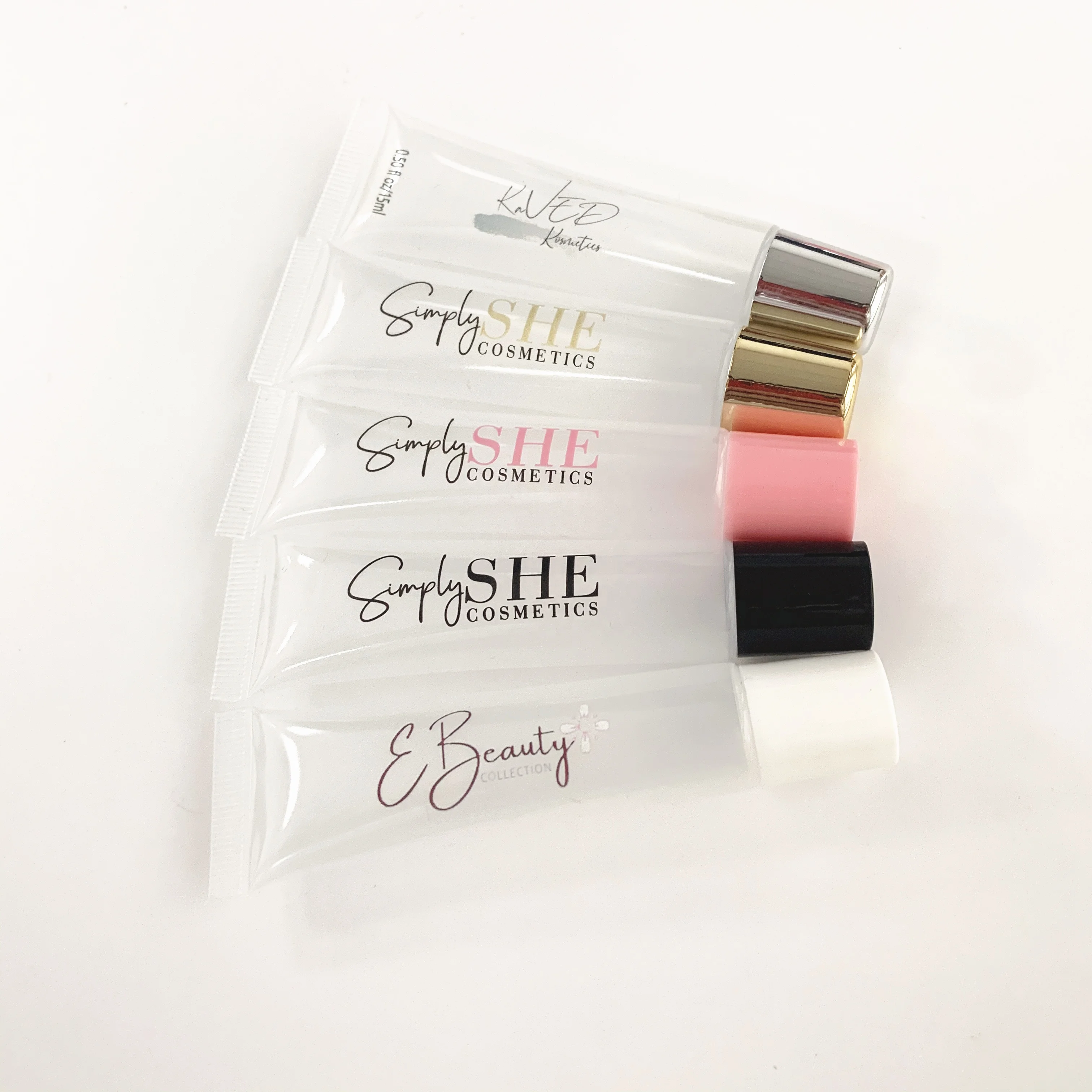 Custom 10ml 15ml Empty Lipgloss Tube Clear Lip Balm Plastic Cosmetic Packaging Soft Squeeze Tube
