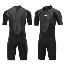 Wholesale 3mm Neoprene diving wetsuit Back Zip short Sleeve Diving Surfing Snorkeling One Piece Wetsuit for Men Women