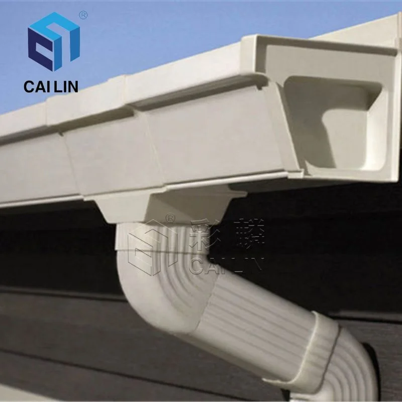 5.2 Inch/ 7 Inch High Quality Water Harvesting System PVC Rain Gutter And Downspout Building Materials for House Construction