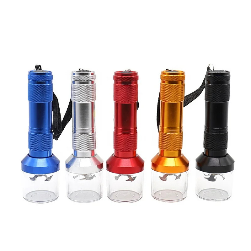 Hot Amazon Factory Direct Flashlight Shape Smoking Electric Dry Herb Grinder Portable Grinder Electric Tobacco Herb Grinder
