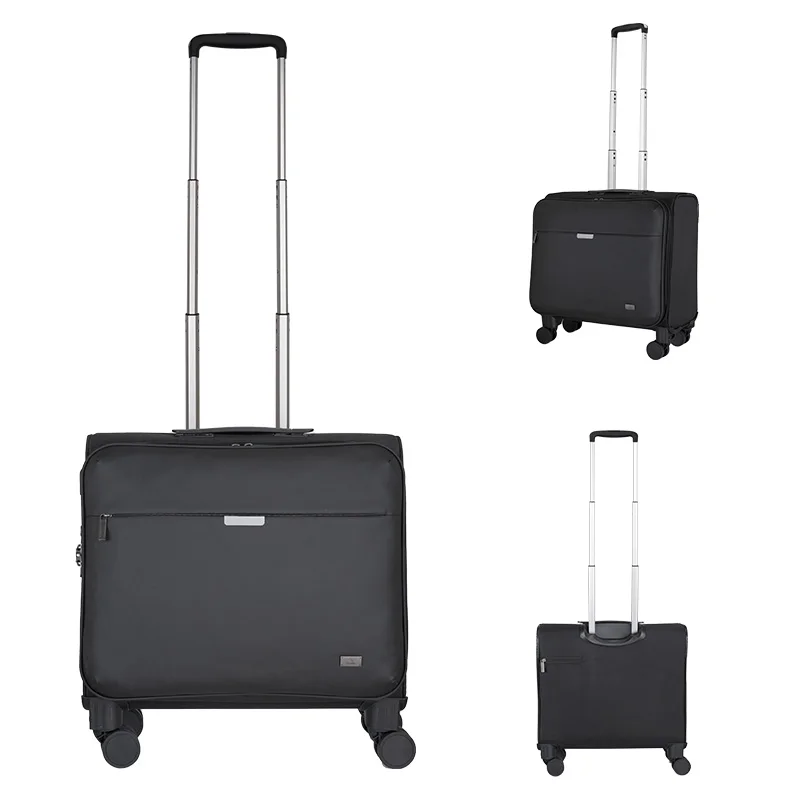 Hanke 16 18 inch carry on boarding luggage laptop wheeled bag under seat small trolley business travel cabin suitcase