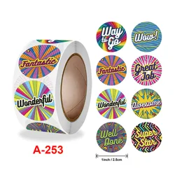 1 Inch Cartoon patterns, fun to encourage labels adhesive sticker,Iridescent cloud stickers