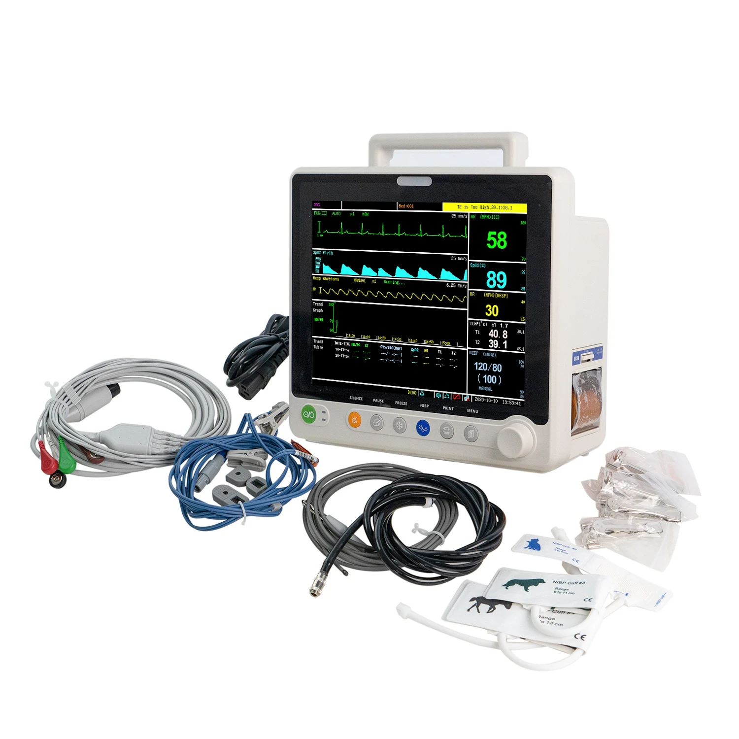 12.1inch Portable Multiparameter Patient Monitor with good price