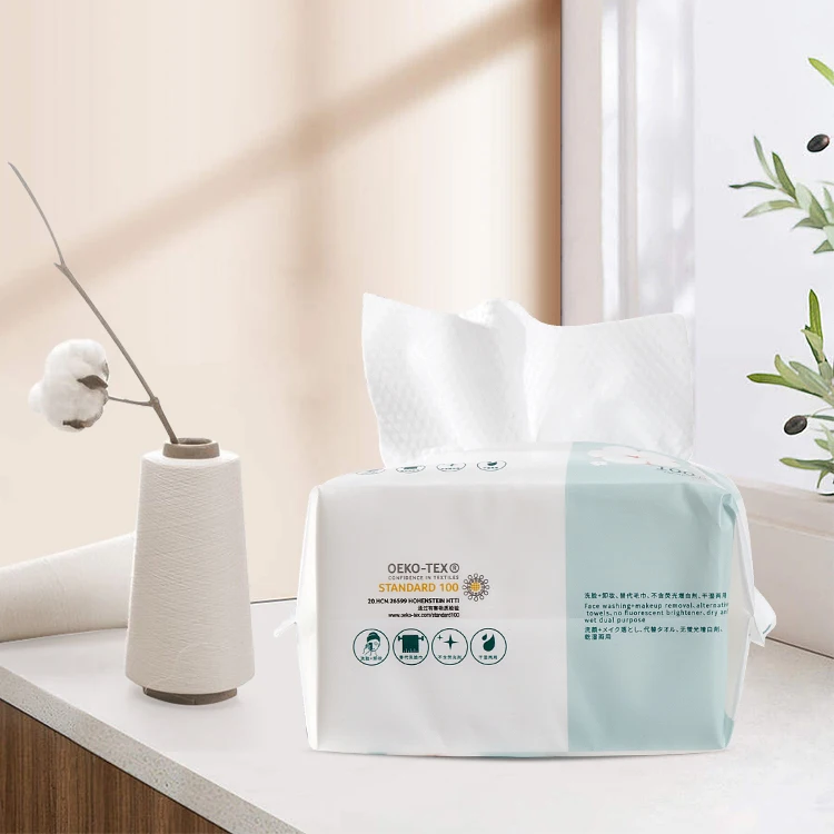 Disposable cleaning face tissue white soft nonwoven facial towel