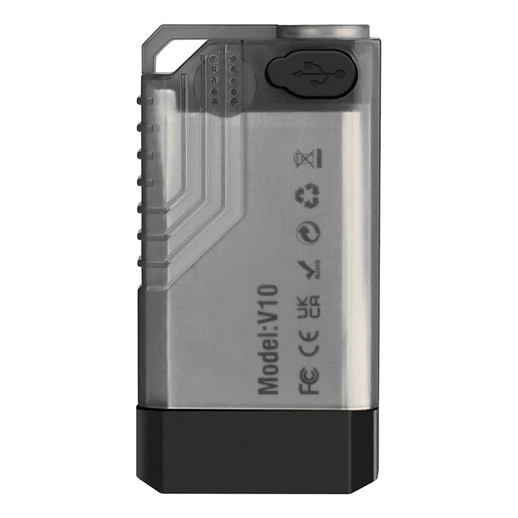 Boruit New Arrival V10 Mini Keychain LED Flashlight Rechargeable UV Light With Memory Function Magnet function And Beeping Alar