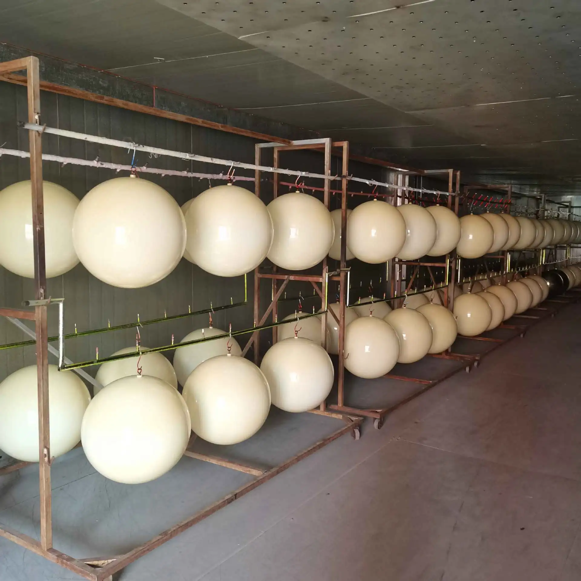 Wholesale 50-100CM large white embryo Christmas ball new thick PS material blowing DIY pendant plastic ball.
