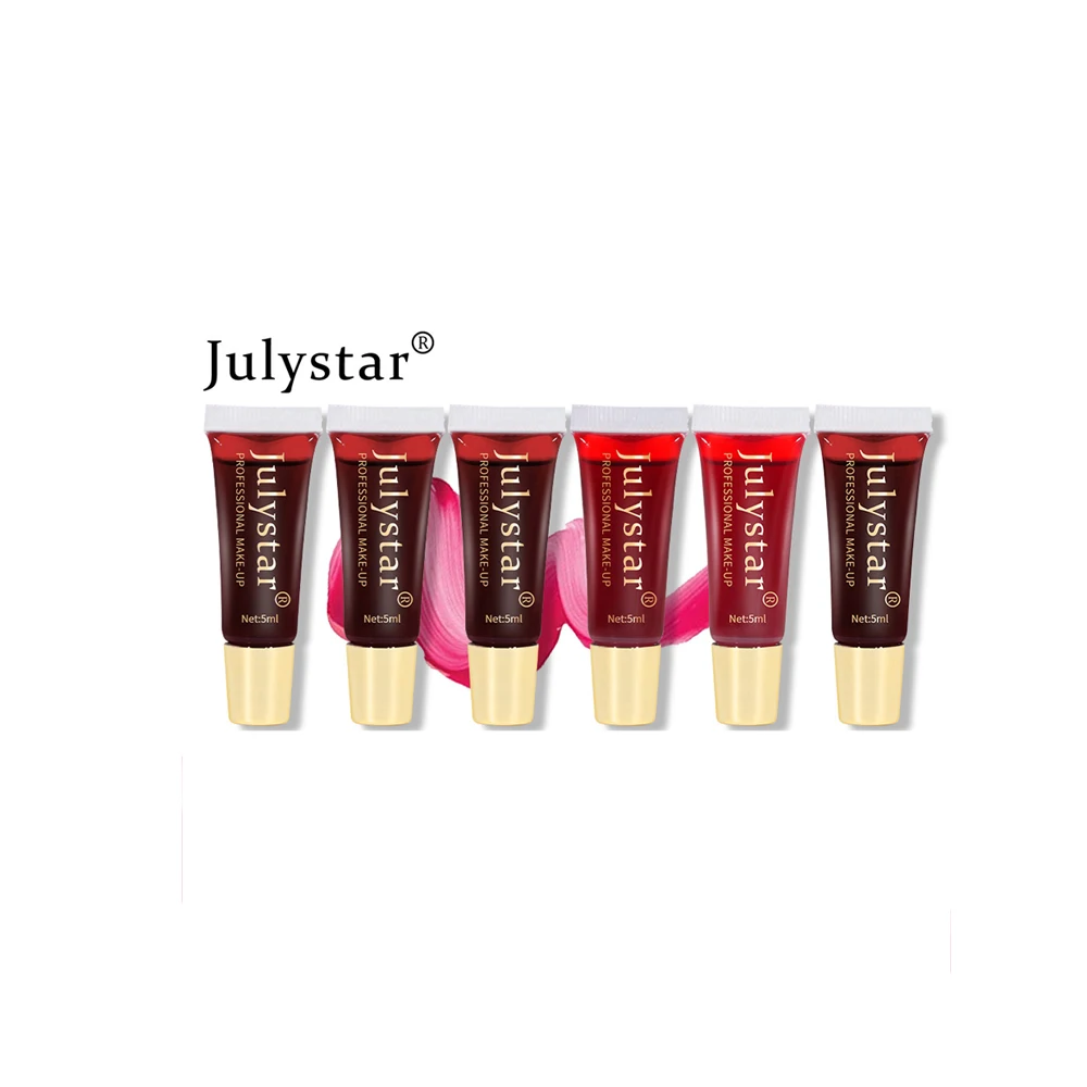 DX Julystar 6 видов цветов волшебный цвет матовый телесный натуральный блеск для губ стойкая антипригарная чашка оторвать цветную помаду SS