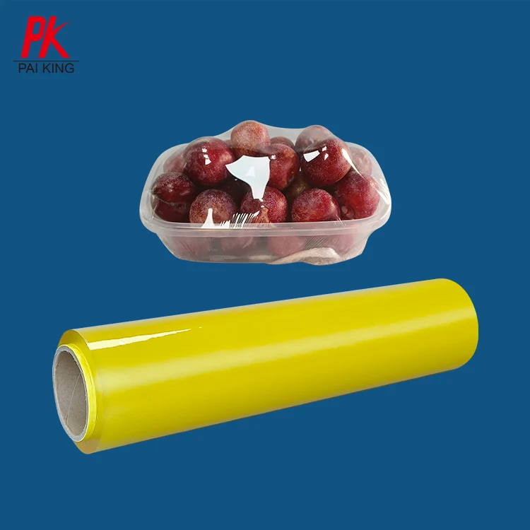 Pvc cling film for keeping food fresh plastic core paper roll pvc cling film food wrap
