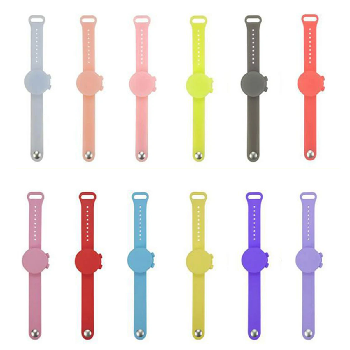 
handwashing fluid silicone snap band handwashing fluid band with Refill Bottle Adjustable Silicone Wristband Bracelet 