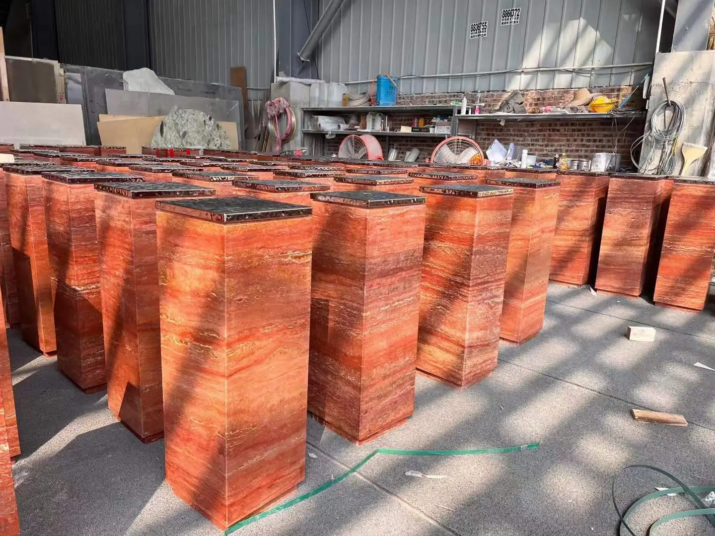 Red Travertine Stone Slab Wholesale