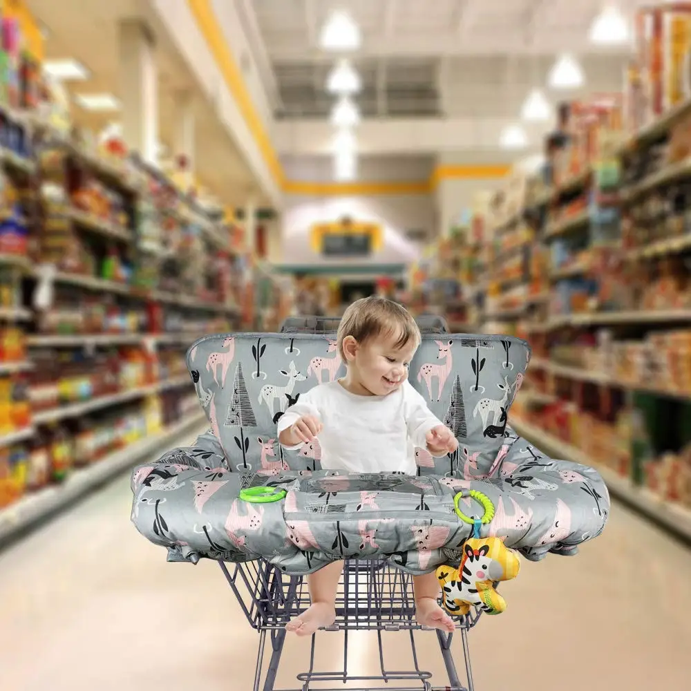 Customized Baby Shopping Cart Cover New Baby Products OEM 2-in-1 Baby Shopping Cart Cover High Chair Cover