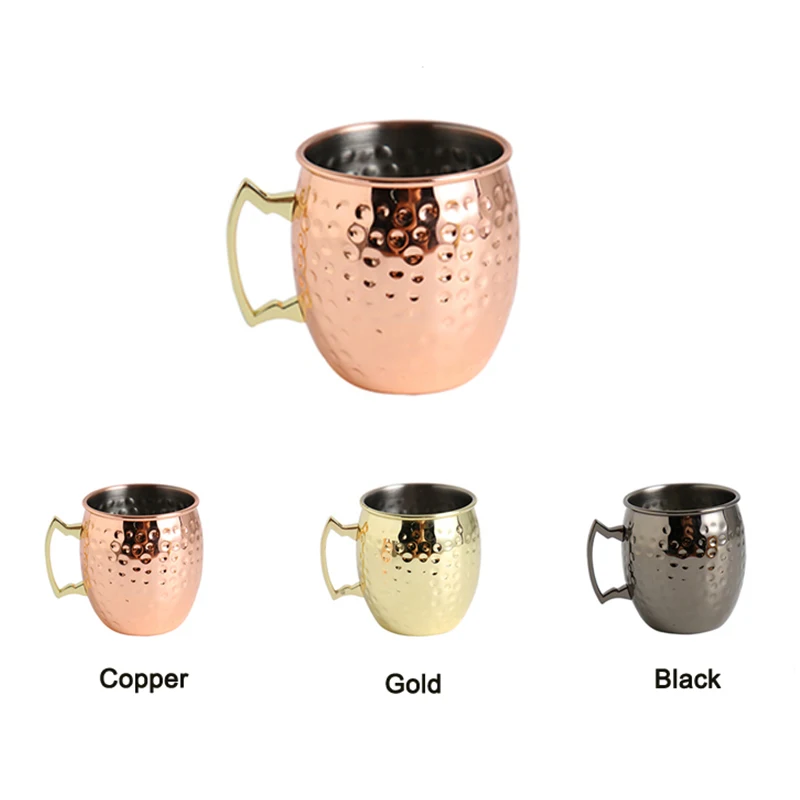 Мюли Москвы МЕДНАЯ КРУЖКА покрытая кубическим наружным покрытием Кружка из нержавеющей стали кружка для пива с гравировкой