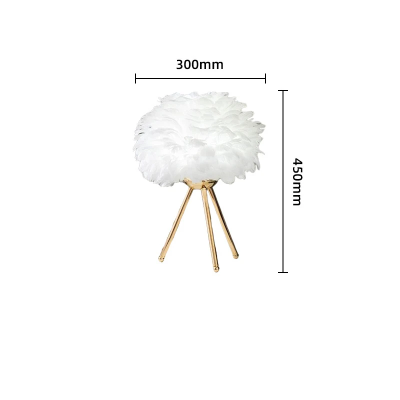 Home Decor Living Room Bedroom Chandelier Lamp Modern Natural Ostrich Led Floor Lamp