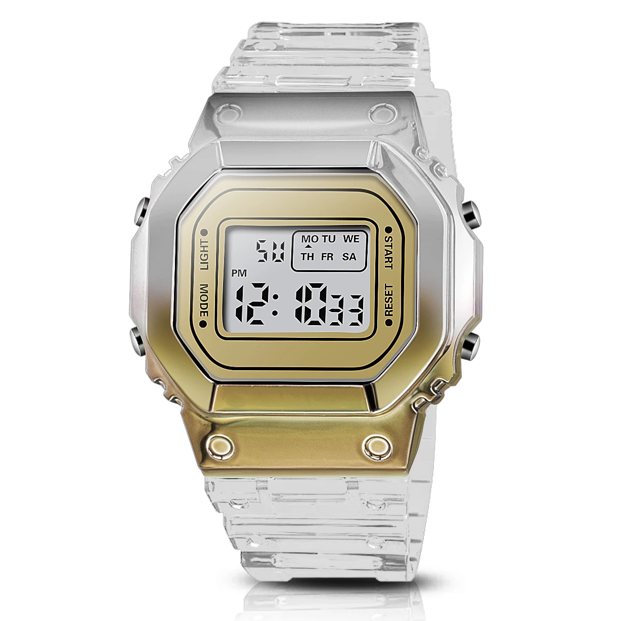 Мужские цифровые часы Роскошные светодиодные Детские Водонепроницаемые