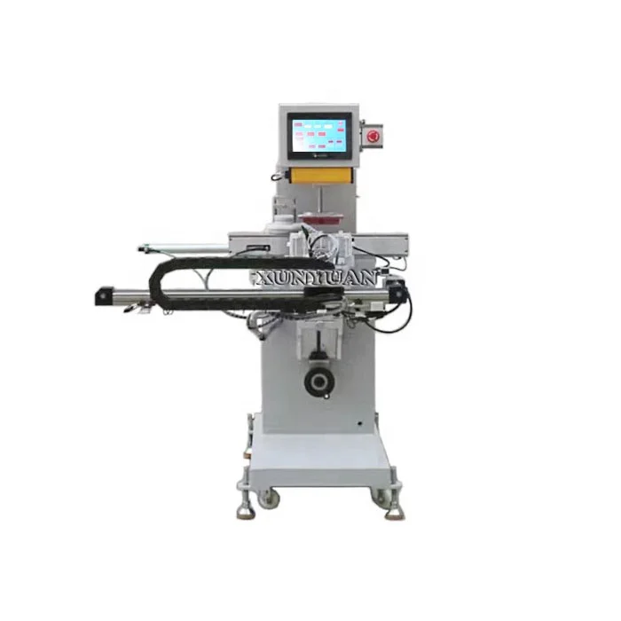 Rolling Station Pad Printing Machine For Round Substrates Lid Bottle Printing