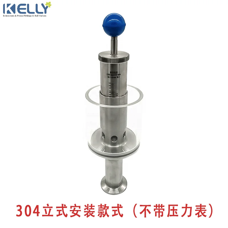 11/2inch Sanitary Tri Clamp Adjustable Tank Pressure Vacuum Relief Valve 304 Stainless Steel