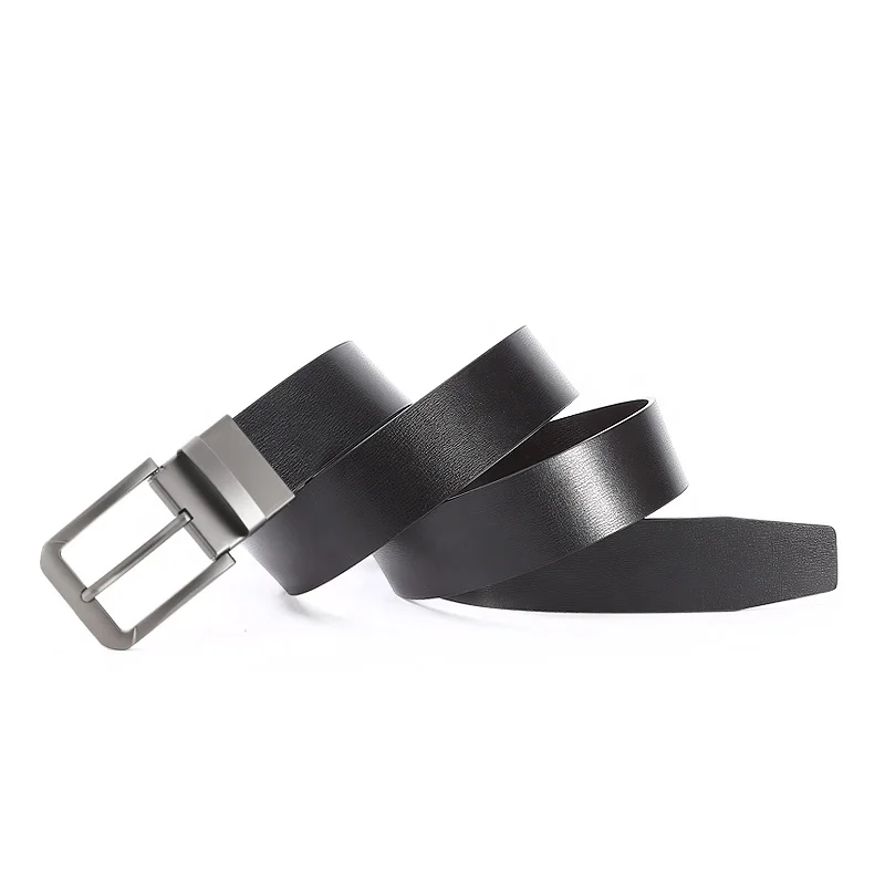 2024 New Design Man Belt Reversible Buckle Black Strap TPU Strap Needle Belt Male Belt for Jeans 120cm 130cm