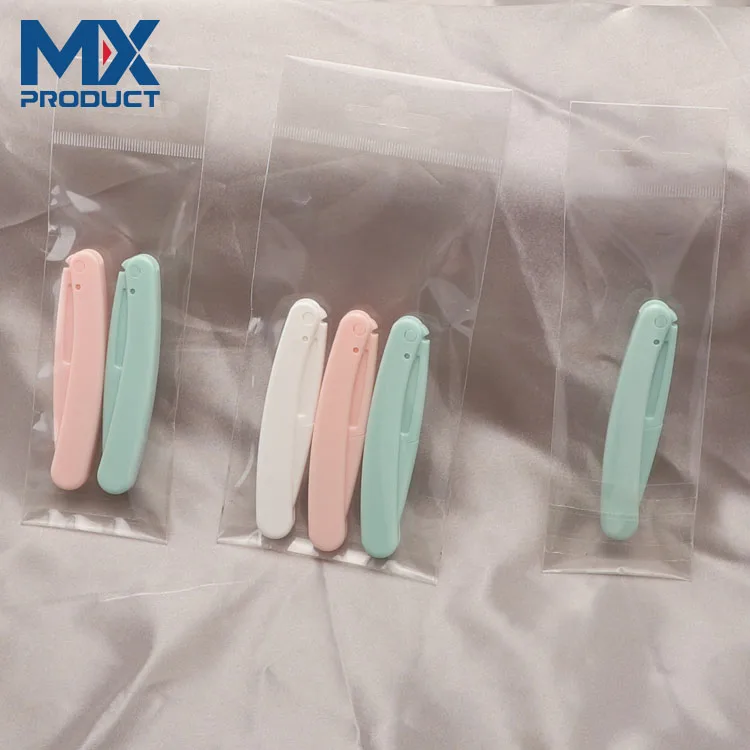 Оптовая продажа, складной нож для красоты и стрижки бровей, нож для бритья с защитой от царапин