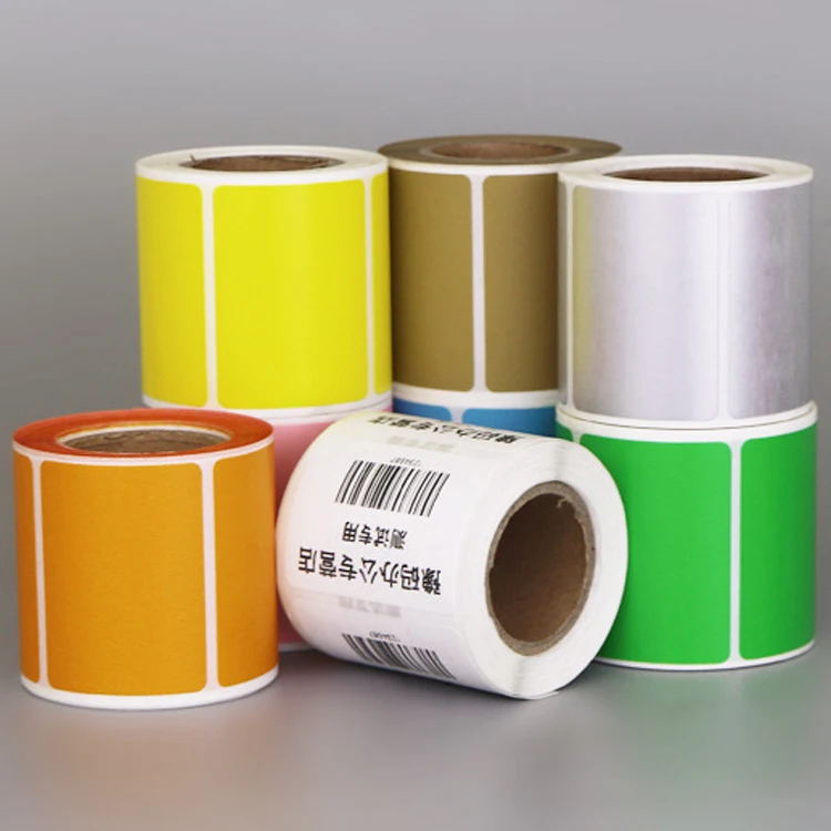 Customized Color Thermal Labels 2X1 4X6 10X15 Self Adhesive Sticker Direct Paper Roll