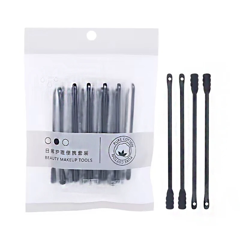 Individual Bamboo Charcoal Cotton Buds Pressure Ring Head Acne Squeezing Cotton Swab Disposable Nursing Swab