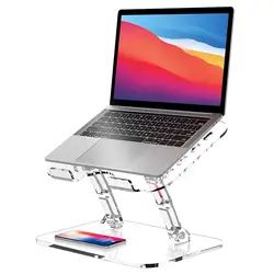 Elevate Laptop Holder Portable Laptop Ergonomic Computer Stand Riser Soporte Para Adjustable Acrylic Laptop Stand