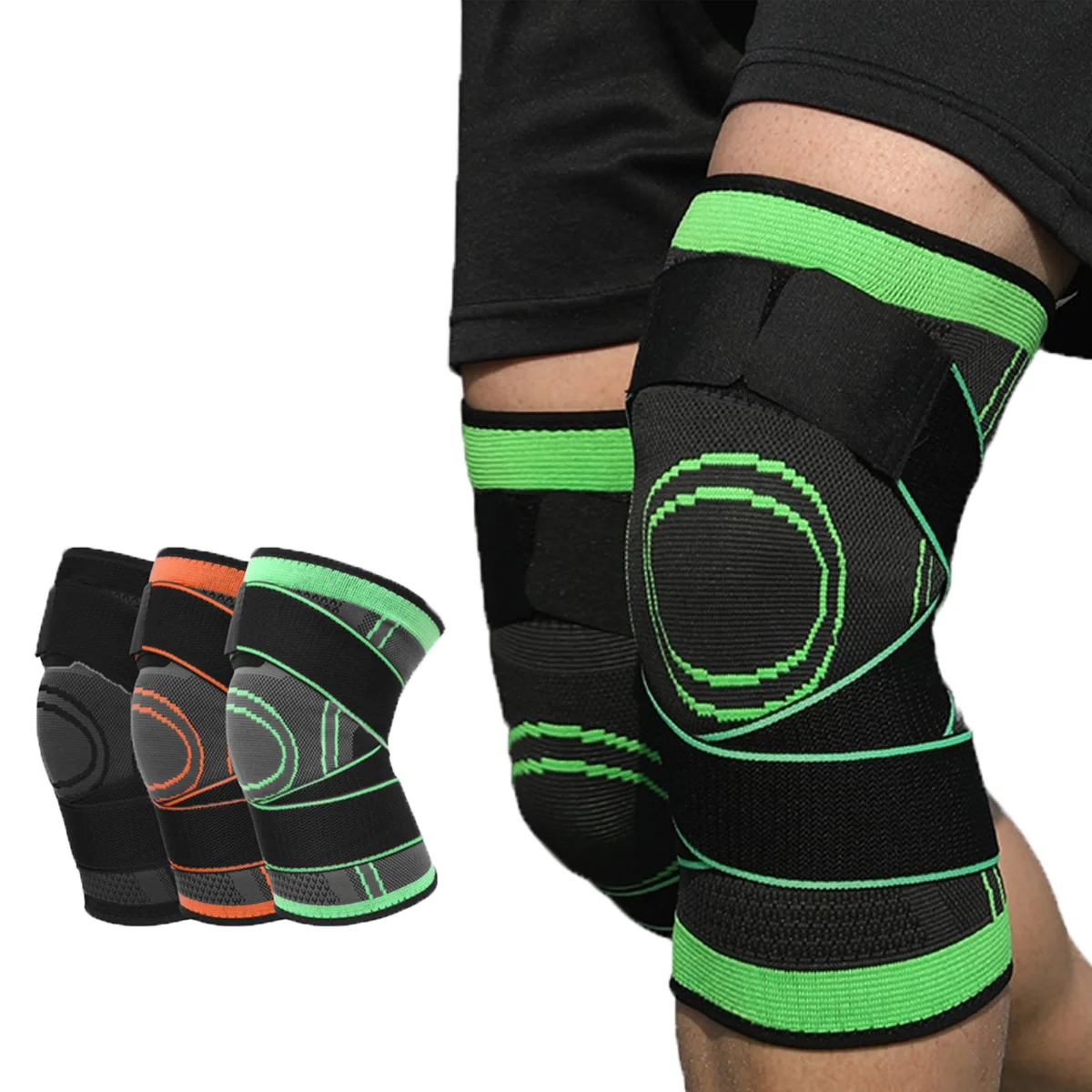 Customizable Thin Nylon Knee Joint Support Strap Adjustable Fitness Exercise Training Protector for Men Women Warm Protection