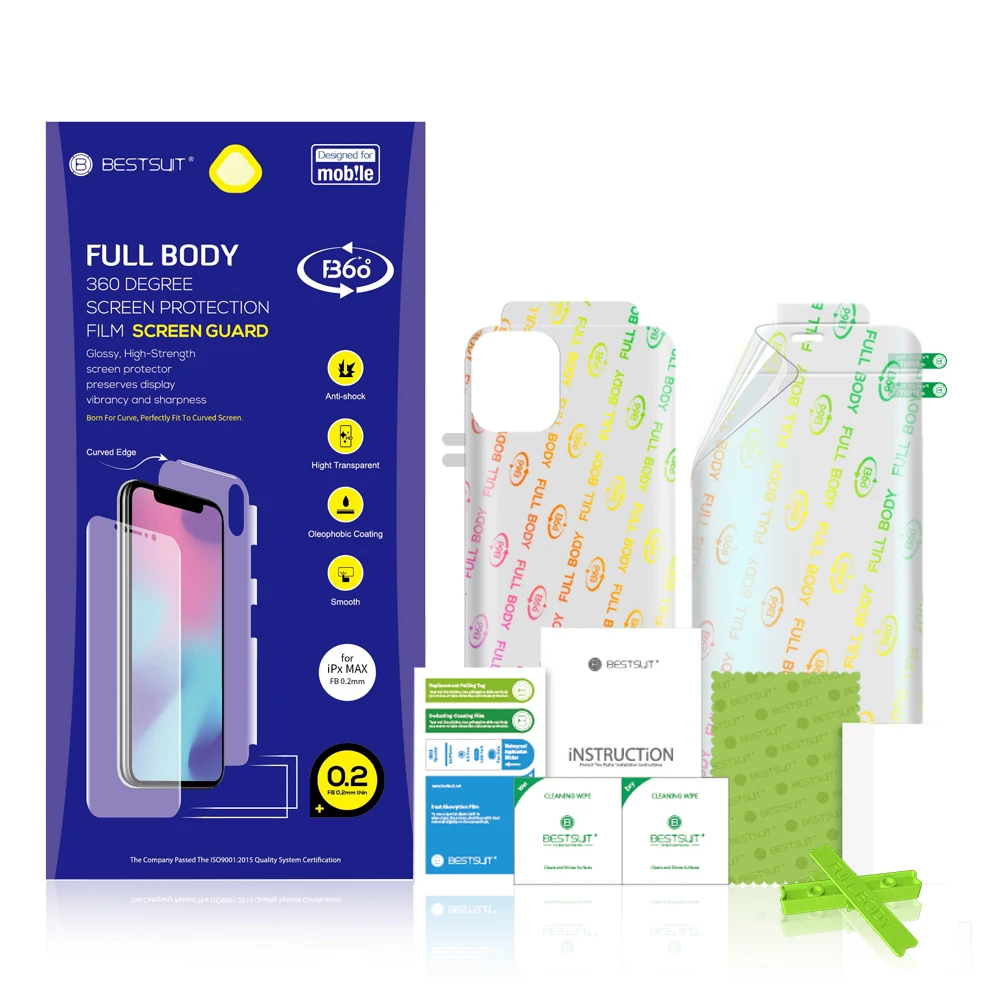 
360 full body cover tpu 0.2mm ultra thin anti scratch screen protector for iphone 12 mobile phone accessory protective film 