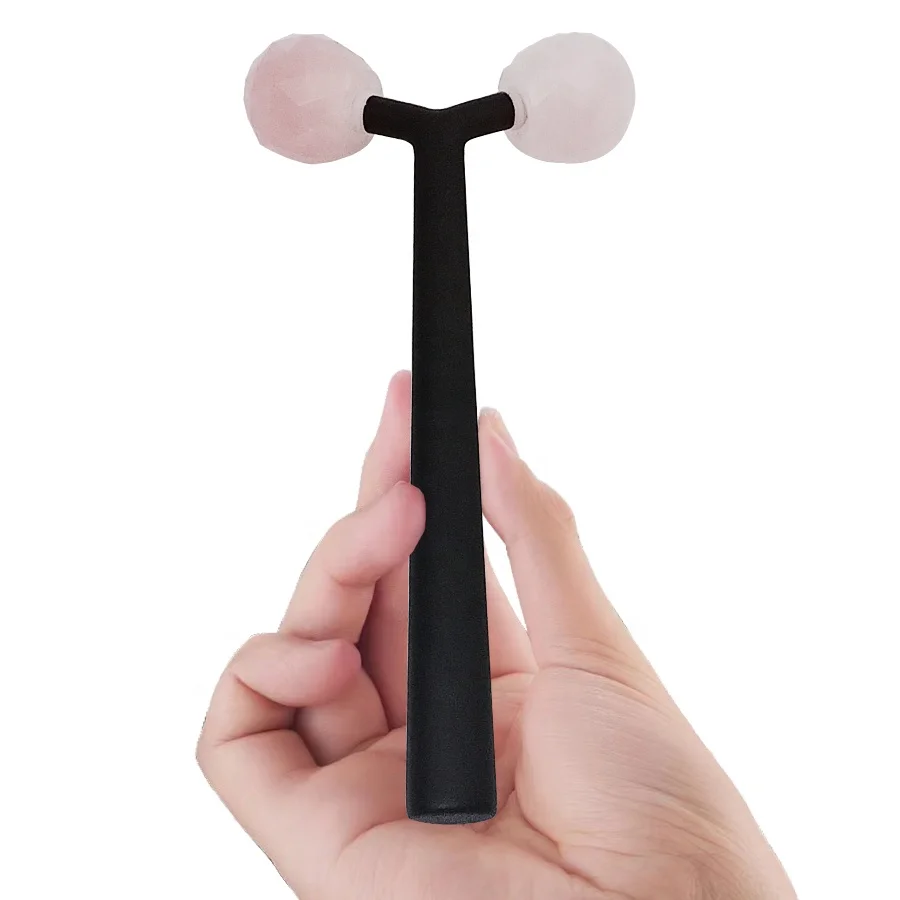 metal cold v shape 3d ems v line ice balls hot cold face massager