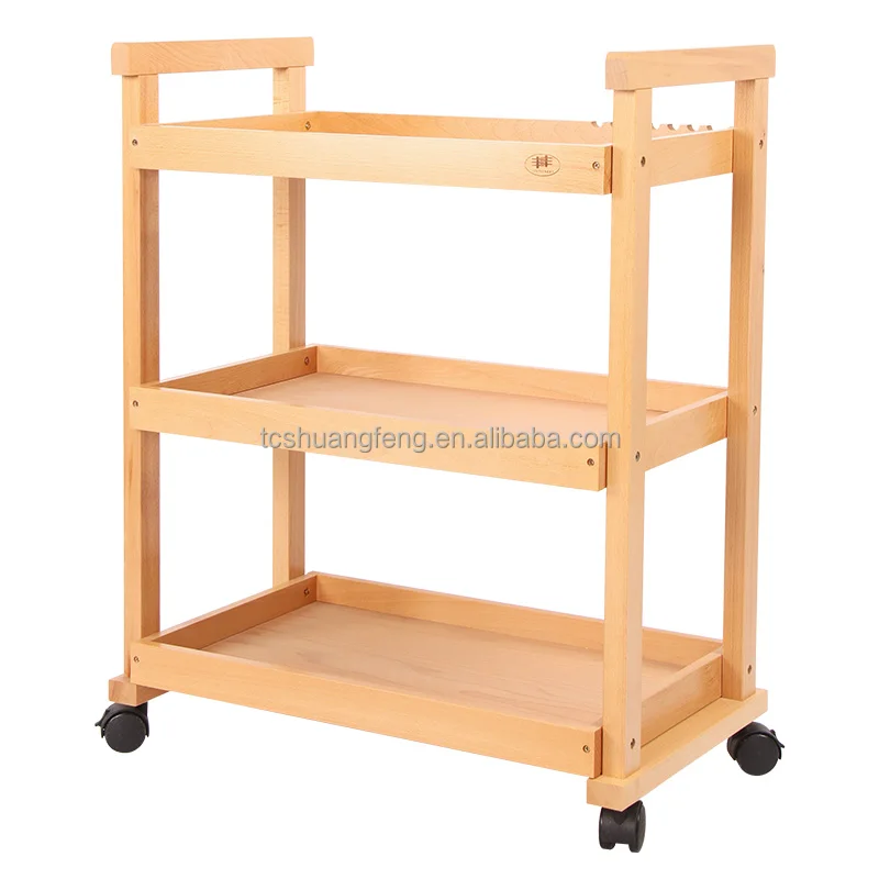 Shuangfeng Art Cart Storage Organizer, 3-Tier Rolling Utility Studio Taboret with Caster Wheels