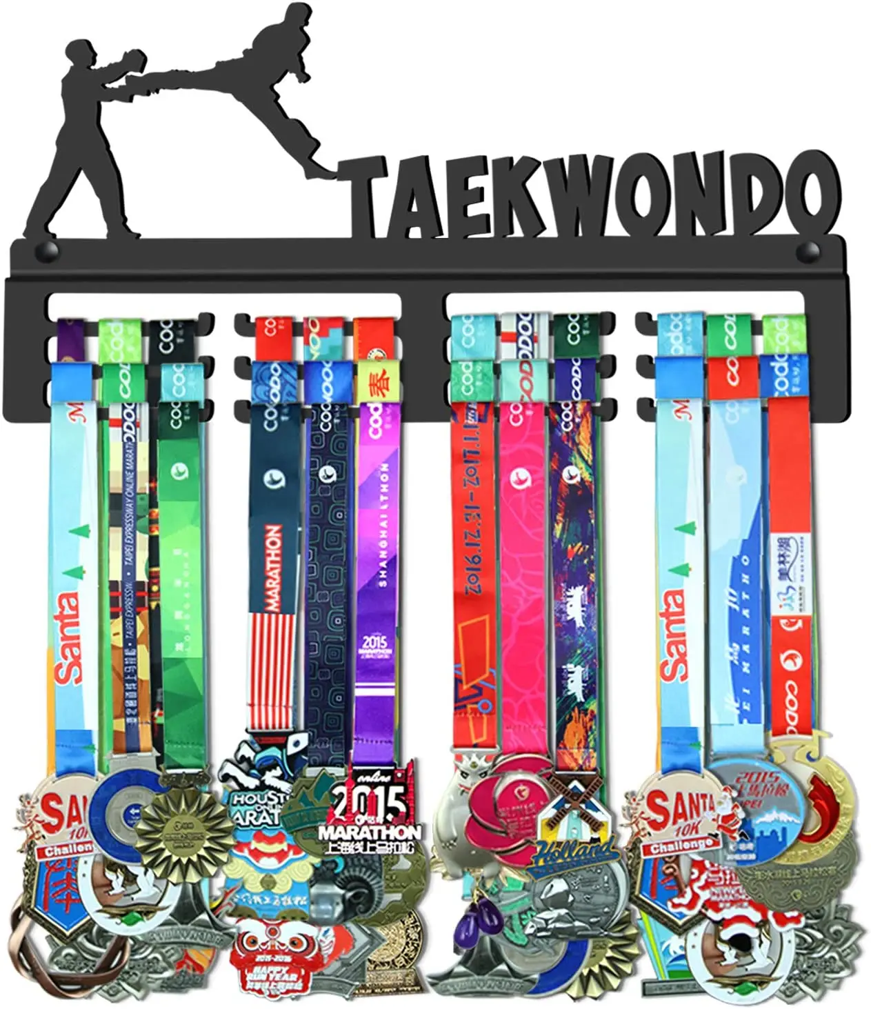 Custom Taekwondo Medal Holder Display Hanger Rack Frame Hold up to 50+ Medals Stainless Steel Medal Hanger