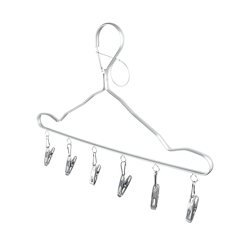 
Metal cloth rack hanger for velvet skirt with stainless steel clips 