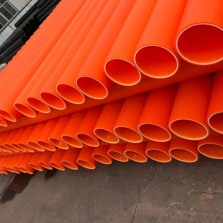 3 inch 100mm Thin Walled Plastic MPP Pipe Orange Modified Underground Cable Sleeve Conduit