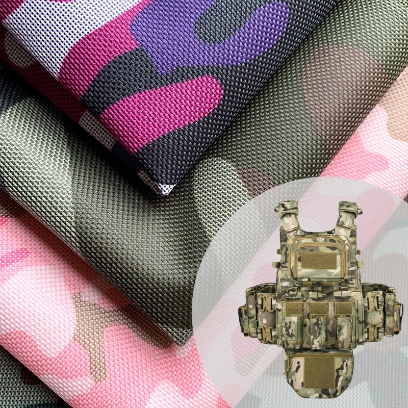 210D Coated Camouflage Fabric Nylon Oxford Fabric Ripstop Waterproof 1000D 1680D Nylon Oxford Fabric