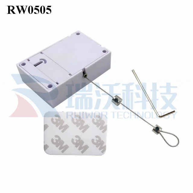 RUIWOR RW0505 Cuboid Противоугонный кабельный отвод с регулируемым концом петли лассо металлическим замком и шестигранным ключом