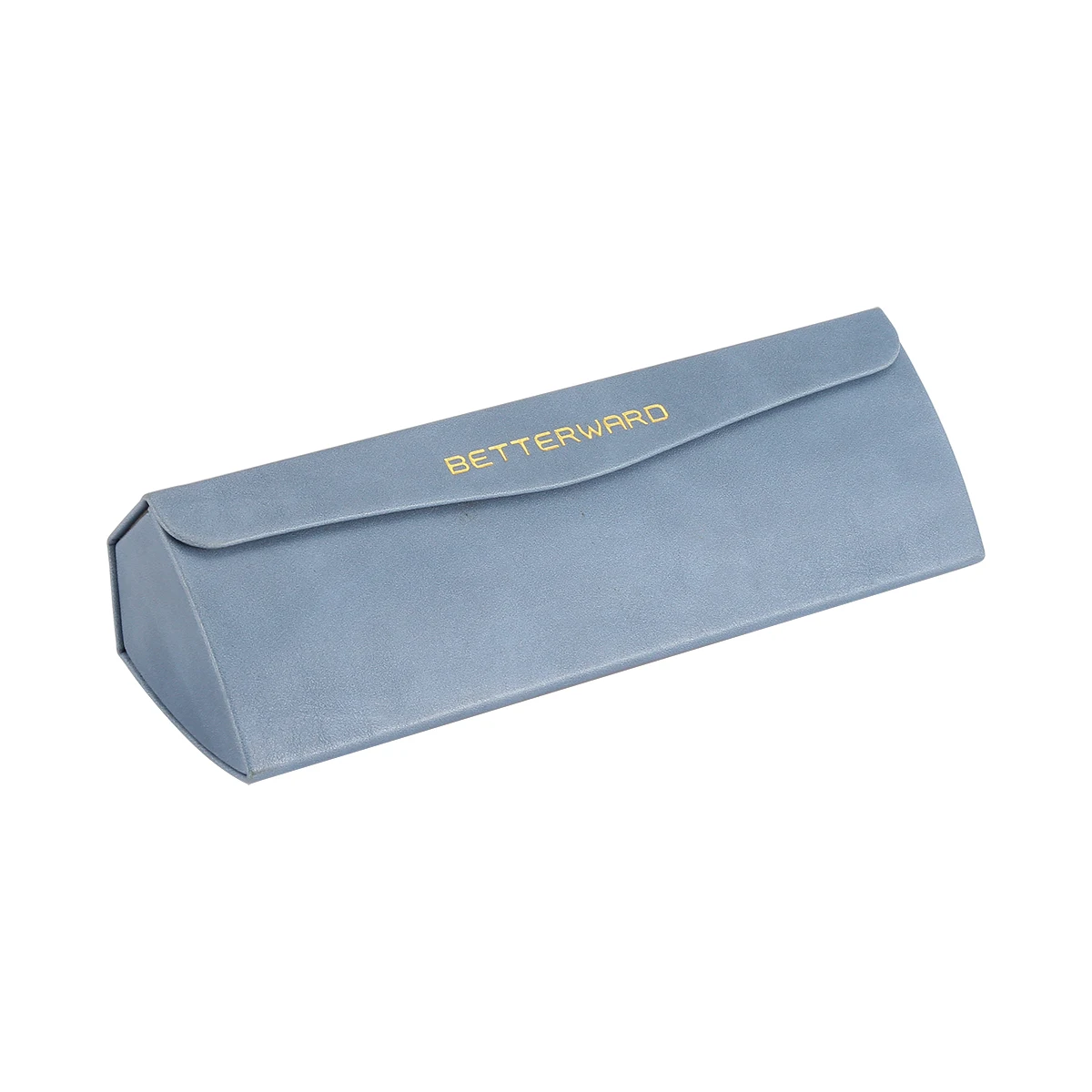 New Fashion Cases Felt Material Package Optical Gray Leather Hard Sunglasses Box High Pu Triangle Logo Handmade Glasses Case