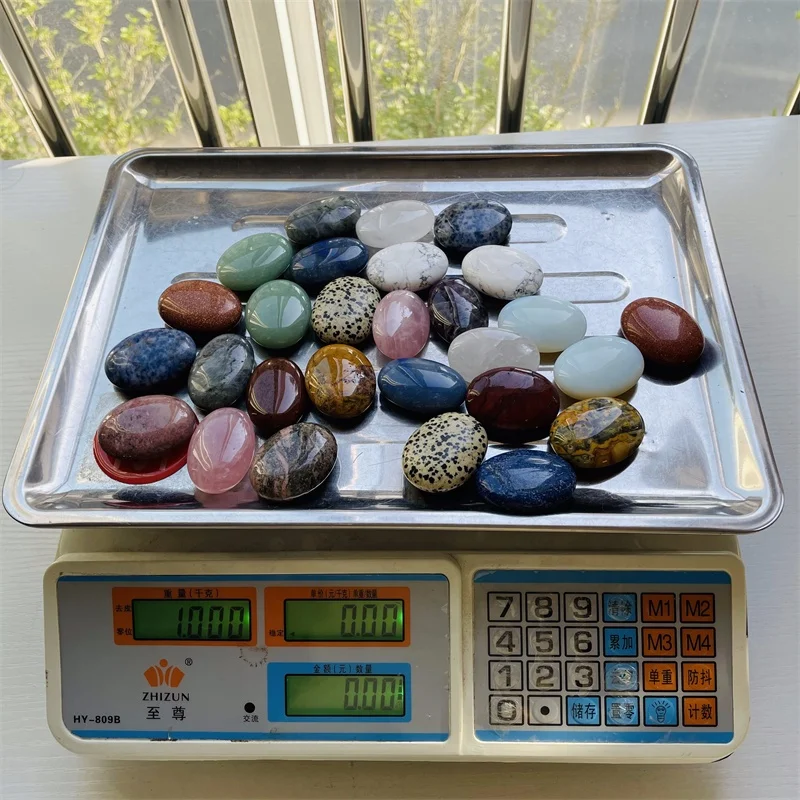 Various Materials Natural Crystals Healing Rose Quartz Palm Stone For Decoration