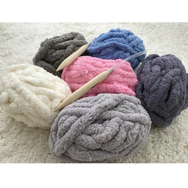 Popular Thick Coarse Yarn For Hand Knitting Diy Wool Bulky Arm Roving Crochet Super Thick And Extra Thick Hand-knitted Yarn