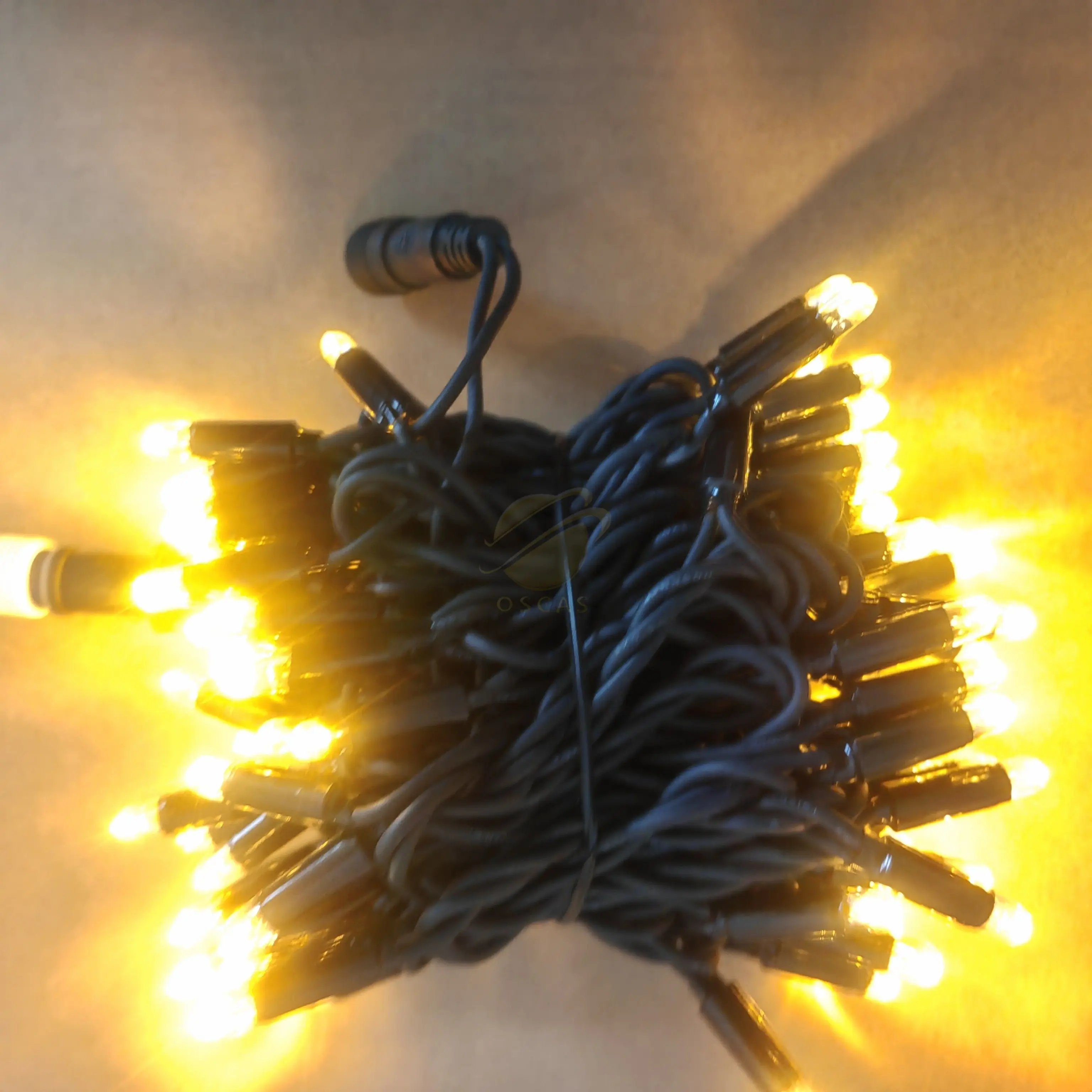 IP65 Rated Rubber Wire Male And Female Connector Christmas LED Light String LED Light Chain