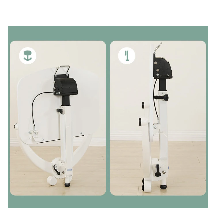 custom white wooden grain pneumatic office home lifting desk white height adjustable gas lift computer table