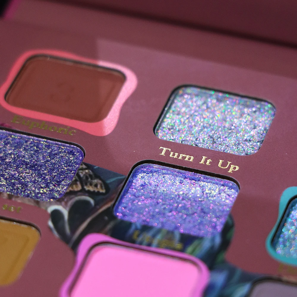 Sheeneffect vegan OEM color 8colors paper boxes Highly Pigmented eye shadow  oem package chameleon eyeshadow