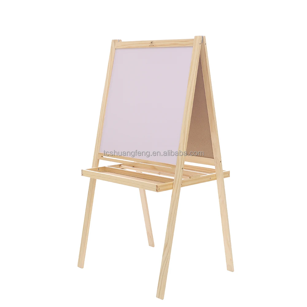 Easel for Kids Stand Pine Wooden Standing Easel Drawing Board Educational Learning Kids Toys For Girls &  Boys