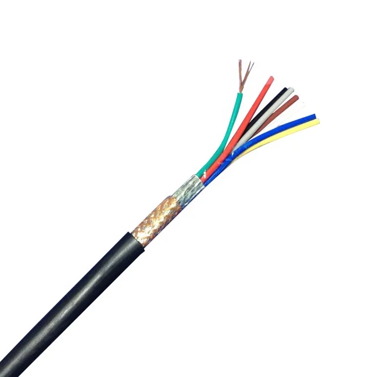 PVC 8 Cores copper Wire Shield Cable RVVP 8x0.5mm 300V Signal Transmission Cable Signal Control Power Cable