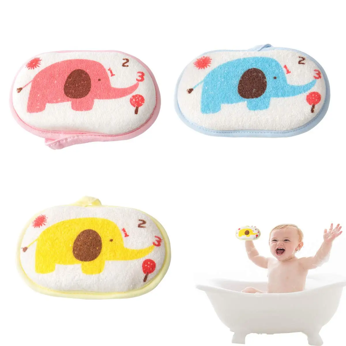 Lalasis bath sponge body cleaning shower foaming skin care sponge for kids baby newborns wholesale