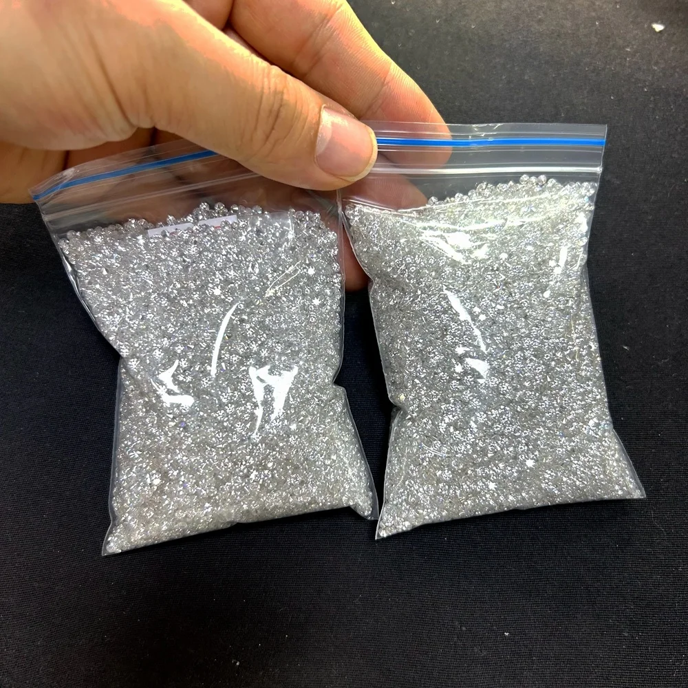 Pass Diamond 0.8-2.9mm D Color Vvs1 Vvs Loose Moissanite Stone Diamond GRA Small Size Round Brilliant Cut Melee Moissanite