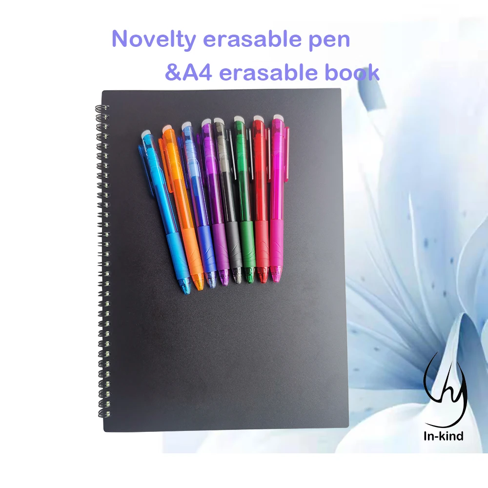 0.5mm Erasable Gel Ink Pen for kids Heat Sensitive Refillable Cute Student Creative Stationery Erasable Pen with Eraser