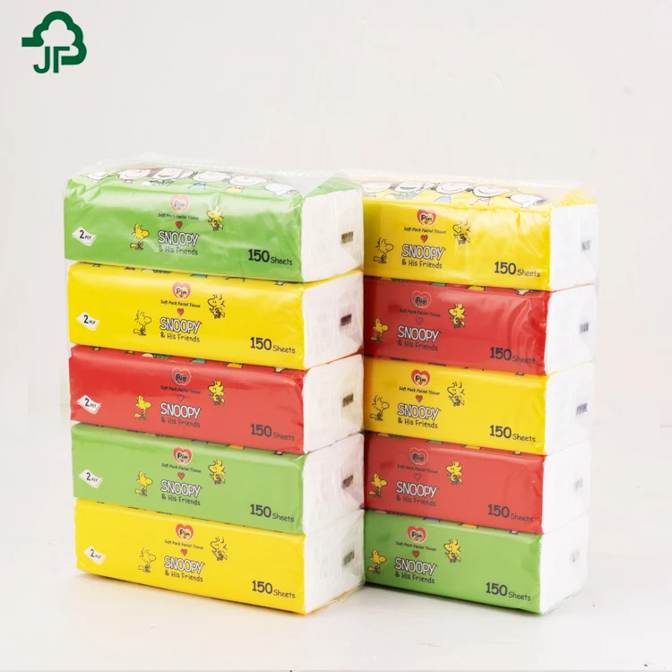 Factory Direct Sale OEM 2ply Cheap Soft Promotional Rectangle Cube Box Facial Tissue