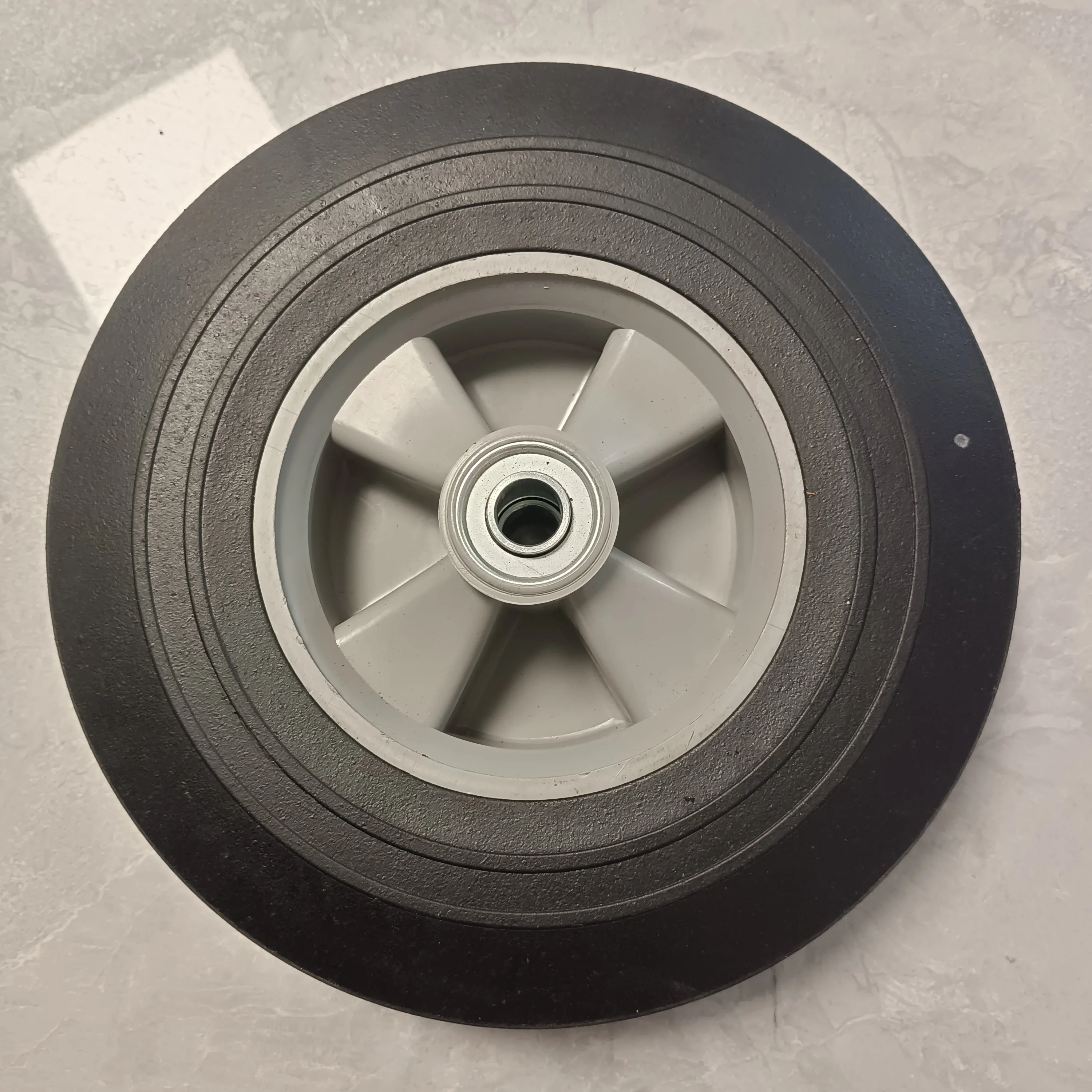 China factory plastic rinm 10inch trolley solid rubber wheel tire 10x2.2'