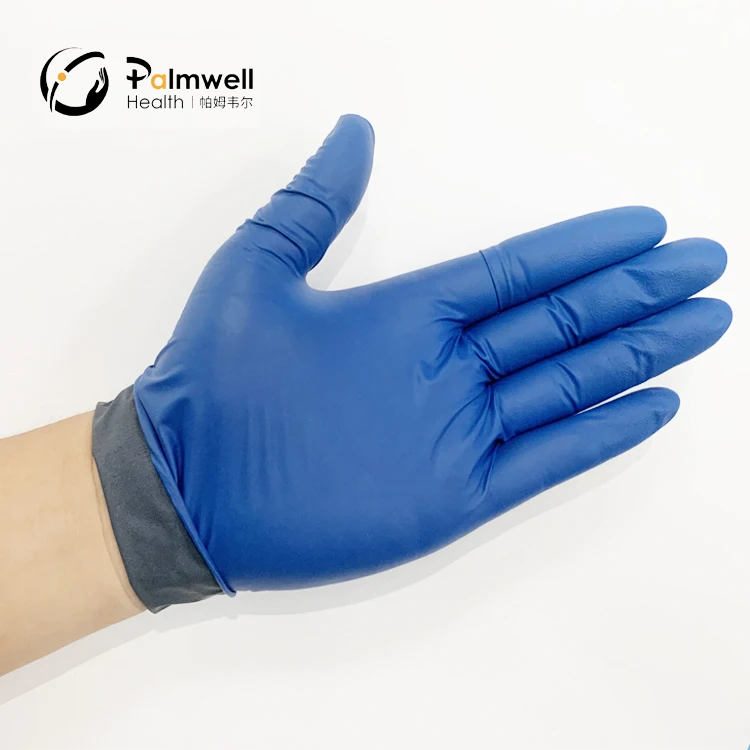 nitrile gloves food blue pure nitrile glove metal detectable nitrile glove