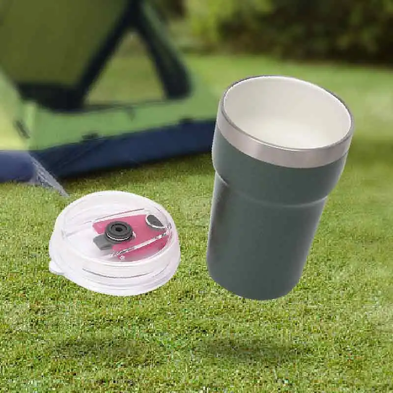 Eco-friendly Vacuum Insulated Reusable Tumbler Ceramic Enamel Out door Travel Coffee Mug