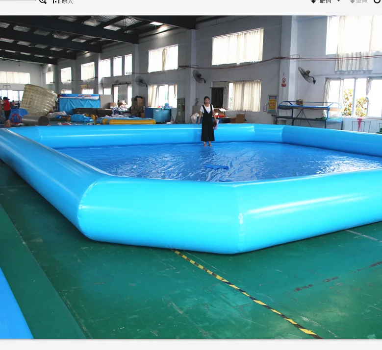 Playground water swimming pool inflated pvc tarpaulin slide pool for park